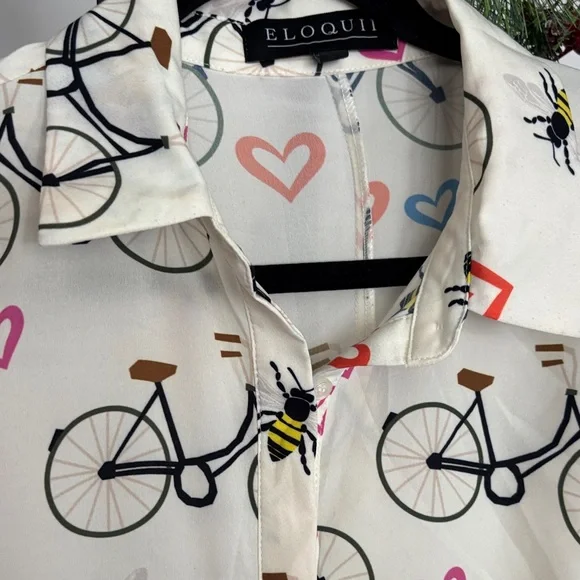 Eloquii Bicycle Print Dress size 14 - Picture 6 of 7